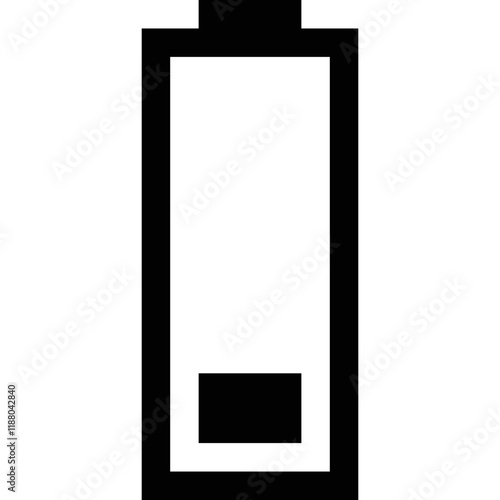 Battery with low charge indicator