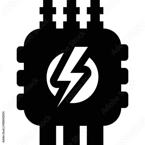Simple vector icon voltage relay