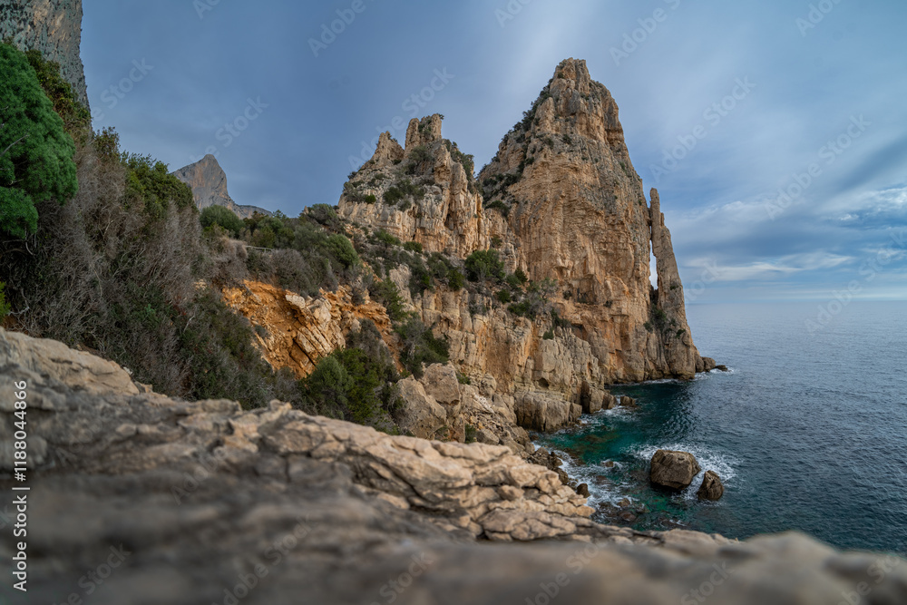 Panorama of the east coast of Sardinia, Perda Longa