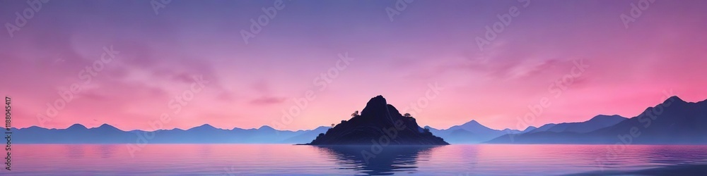 Calming blue and pink gradient for meditation or relaxation, blue, meditative atmosphere, inner calm