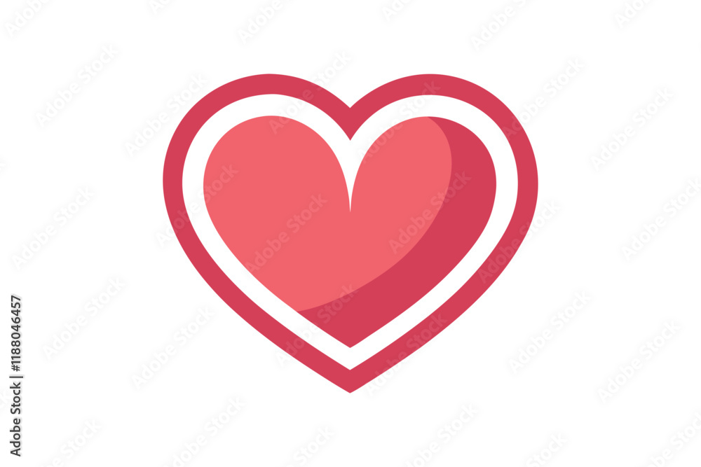 Minimalist love heart icon design