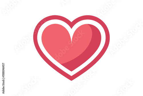 Minimalist love heart icon design