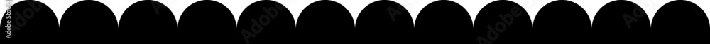 Scallop edge lace border icon. Black seamless pattern with divider for frames or frill ribbons. Ornate lacework or trim decoration vector in Lace and classic style isolated on transparent background. Scallop edge lace border icon. Black seamless pattern with divider for frames or frill ribbons. Ornate lacework or trim decoration vector in Lace and classic style isolated on transparent background.