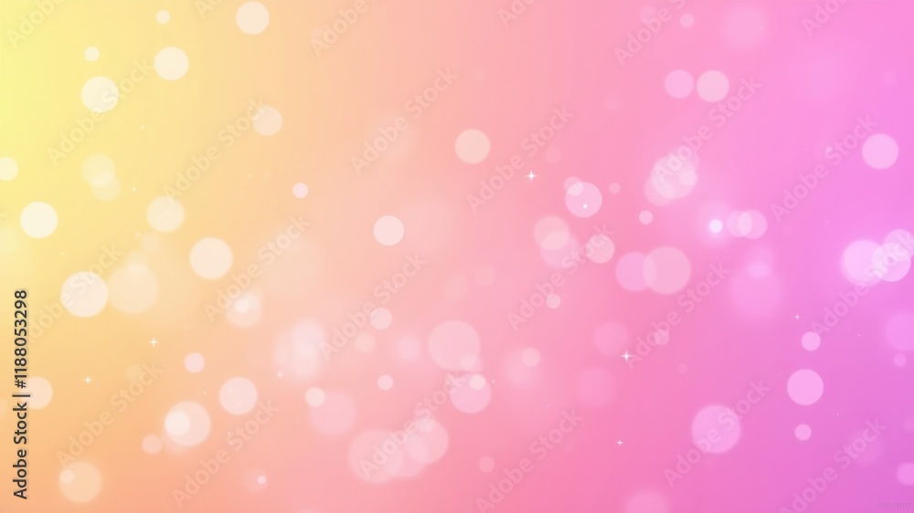 Abstract Soft Pastel Pink and Yellow Blurred Bokeh Background with Scattered White Circles Abstract Soft Pastel Pink and Yellow Blurred Bokeh Background with Scattered White Circles