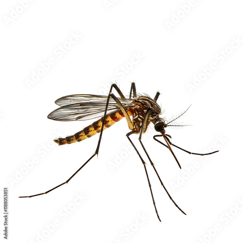 Close-up Detailed Macro Photography of a Mosquito Insect