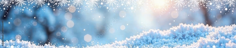 White silver glitter border, sparkling winter snow effect, abstract, party, holiday White silver glitter border, sparkling winter snow effect, abstract, party, holiday