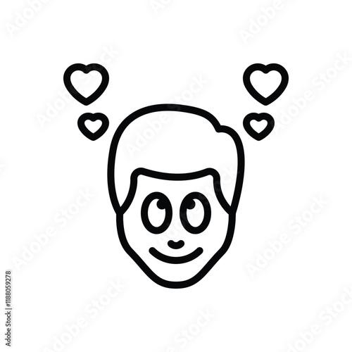 Black line icon for grateful