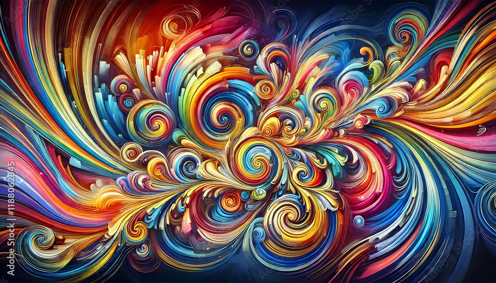 Vibrant Abstract Swirls Design Vibrant Abstract Swirls Design