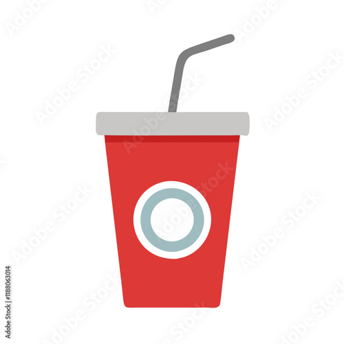 3d render of a soda can with a straw