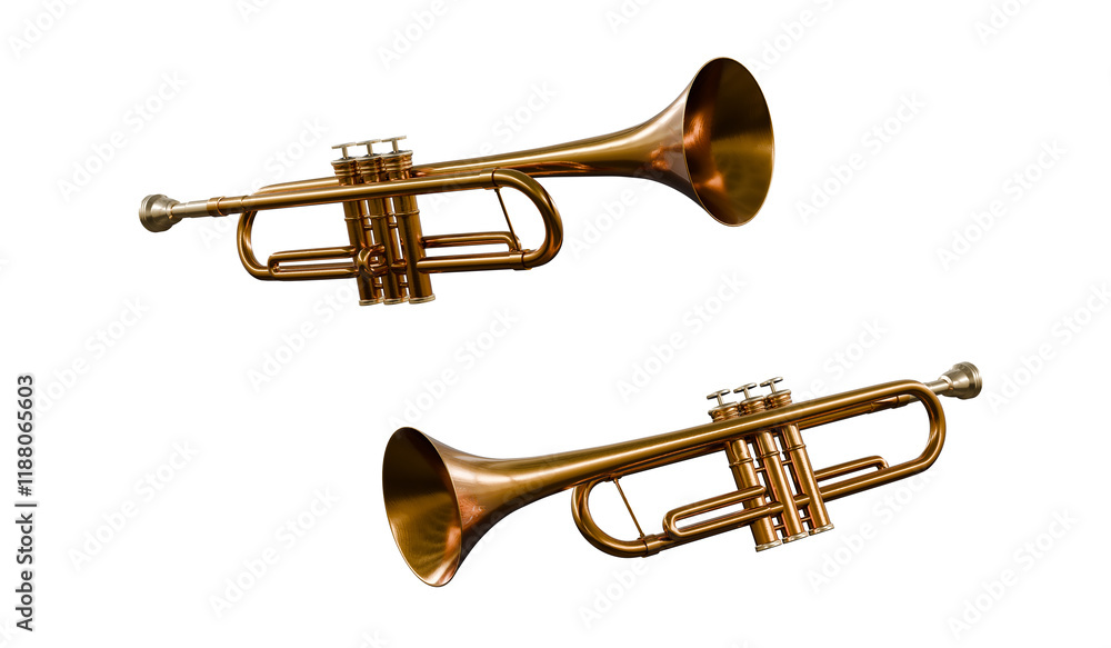 Fototapeta premium trumpet isolated on white