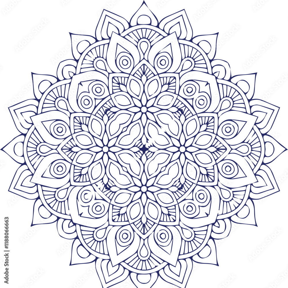 Beautiful flower art and mandala vector design Beautiful flower art and mandala vector design