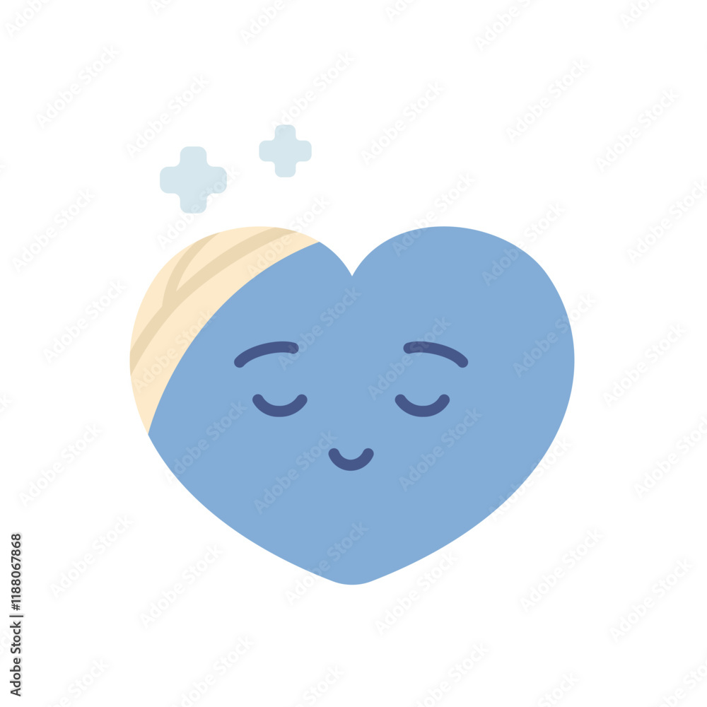 Healing heart cartoon doodle illustration Healing heart cartoon doodle illustration