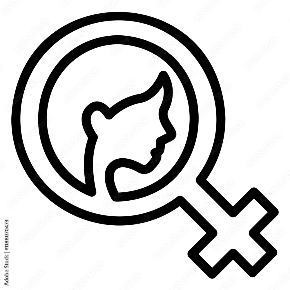 womens day Line Icon womens day Line Icon