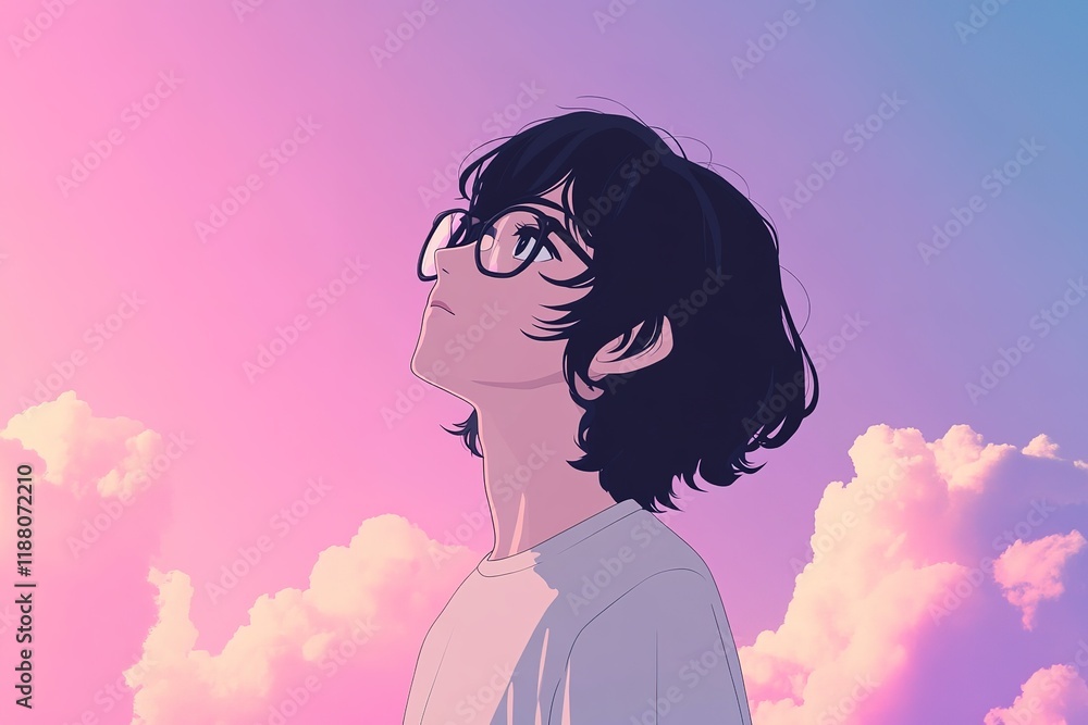 Anime-style illustration of a high school student with vibrant hair, wearing a colorful uniform, surrounded by books and friends, embodying youthful energy and dreams Anime-style illustration of a high school student with vibrant hair, wearing a colorful uniform, surrounded by books and friends, embodying youthful energy and dreams