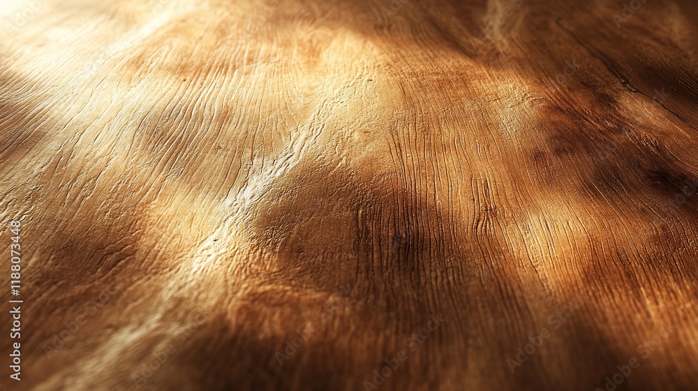 Fototapeta premium Warm sunlight on a wooden surface.