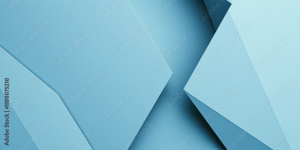 Abstract Blue Geometric Shapes with Subtle Shadows and Minimalist Design Abstract Blue Geometric Shapes with Subtle Shadows and Minimalist Design