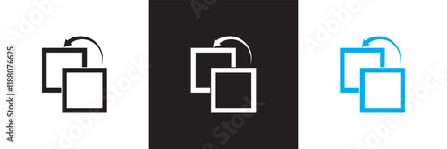 Send back vector icon.  isolated on white and black background. vector illustration. EPS 10