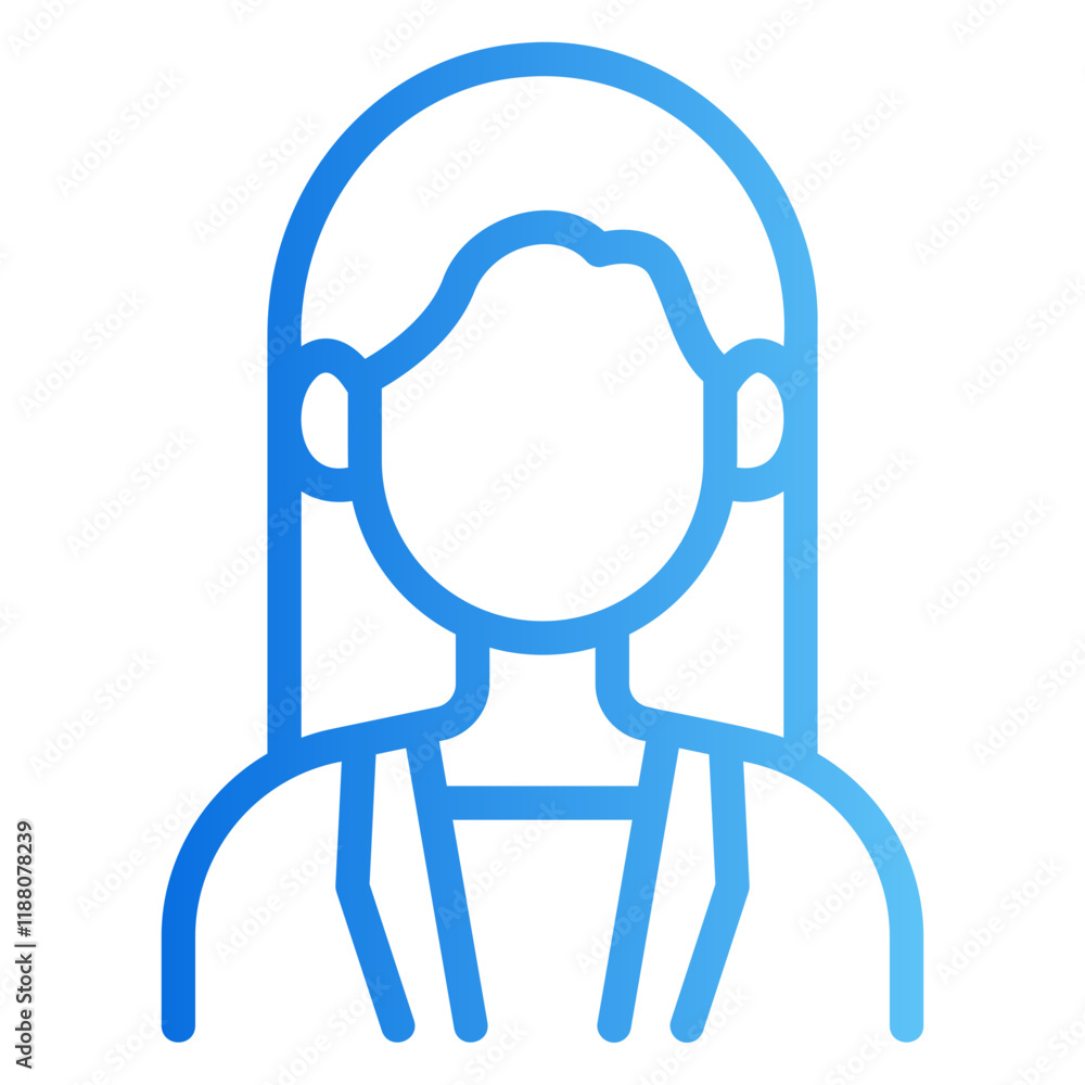 business woman Gradient icon