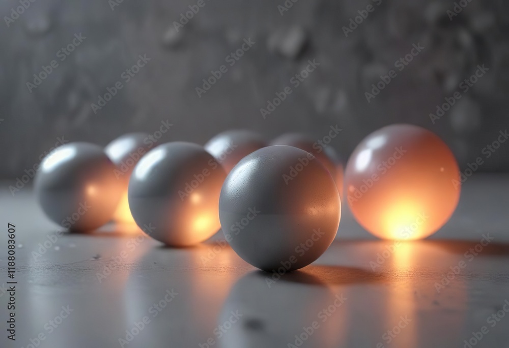 Softly glowing orbs scattered across a muted gray surface with subtle color gradations, atmospheric effects, gentle radiance Softly glowing orbs scattered across a muted gray surface with subtle color gradations, atmospheric effects, gentle radiance