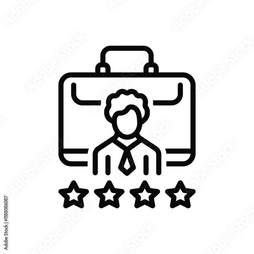 Black line icon for client