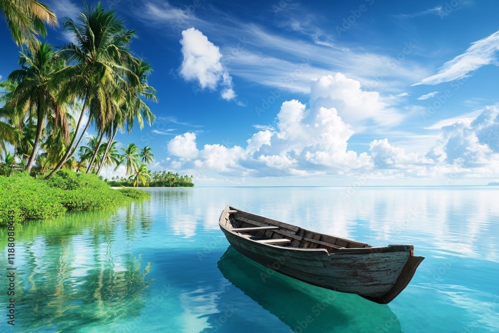 Fototapeta premium Summer Rowboat POV