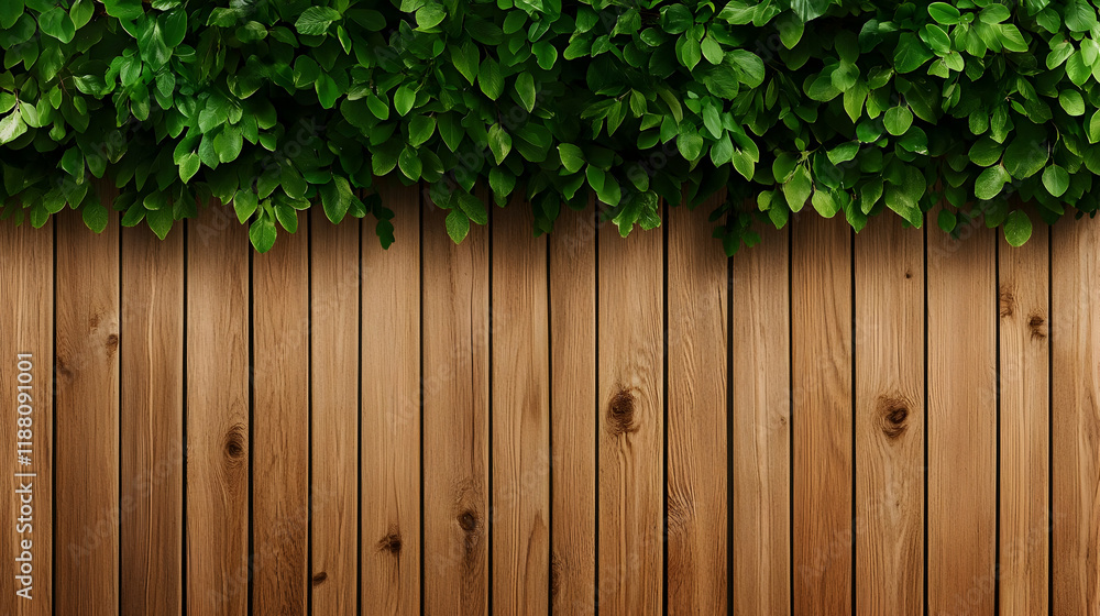Cutout of an old, weathered wooden picket fence covered in leaves Cutout of an old, weathered wooden picket fence covered in leaves