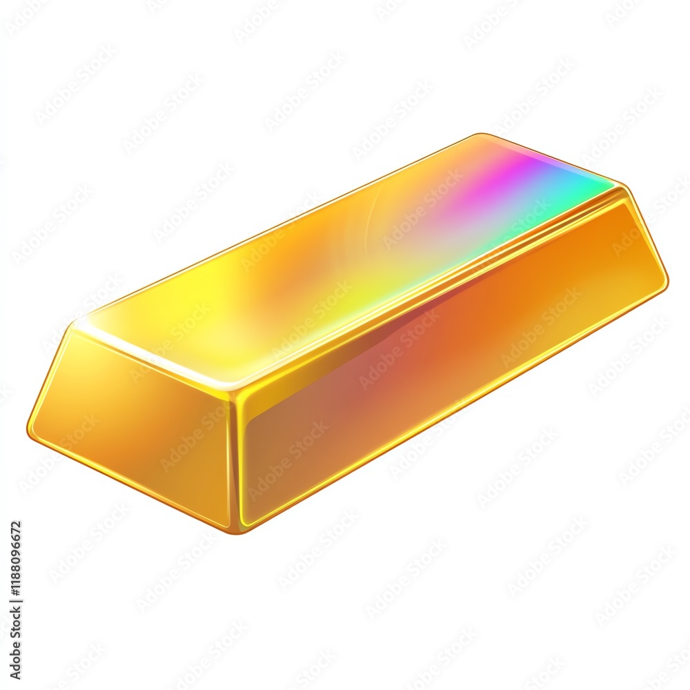 Shiny gold bar representing wealth, investment, and luxury. Shiny gold bar representing wealth, investment, and luxury.