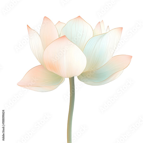 Blooming lotus flower tranquil pond nature serene environment close-up view symbol of purity