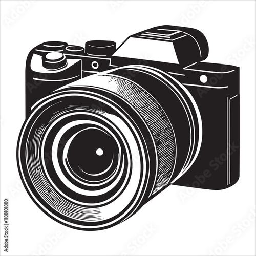 Photo Camera silhouette Design, Camera Vector illustration, Camera Icon clipart Graphic