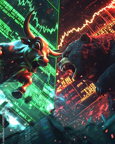Bull and Bear Conflict in Financial Market Representations