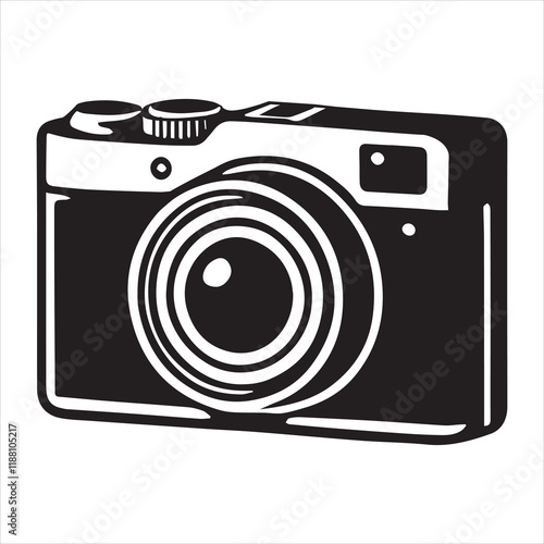 Photo Camera silhouette Design, Camera Vector illustration, Cameraman clipart Graphic
