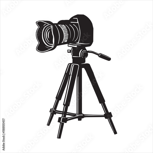 Photo Camera silhouette Design, Camera Vector illustration, Cameraman clipart Graphic
