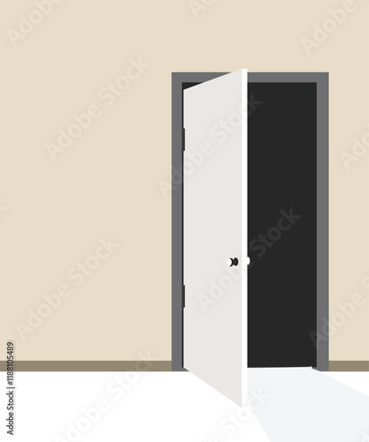 Open Door House stock illustration
