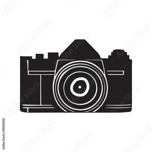Photo Camera silhouette Design, Camera Vector illustration, Cameraman clipart Graphic
