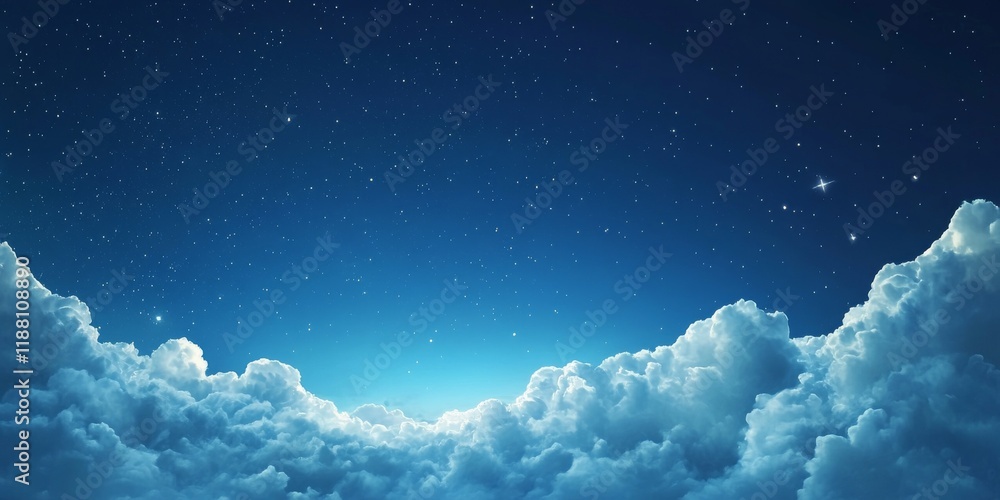 Night sky featuring a blue backdrop adorned with soft white clouds, creating a serene atmosphere under the blue sky and cloud composition. Enjoy the tranquil beauty of the blue sky at night. Night sky featuring a blue backdrop adorned with soft white clouds, creating a serene atmosphere under the blue sky and cloud composition. Enjoy the tranquil beauty of the blue sky at night.