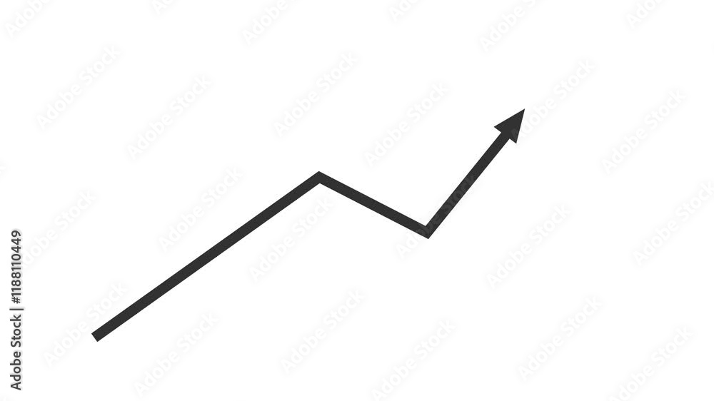 Abstract Arrow Business Growth Icon. Abstract Arrow Business Growth Icon.