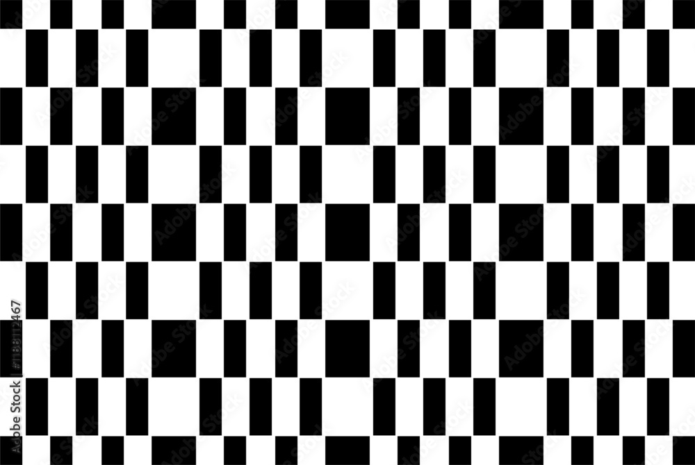 Fototapeta premium black and white board background textile wallpaper seamless chessboard chess racing .