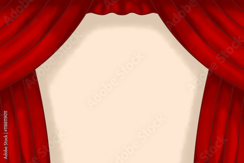 red velvet curtain