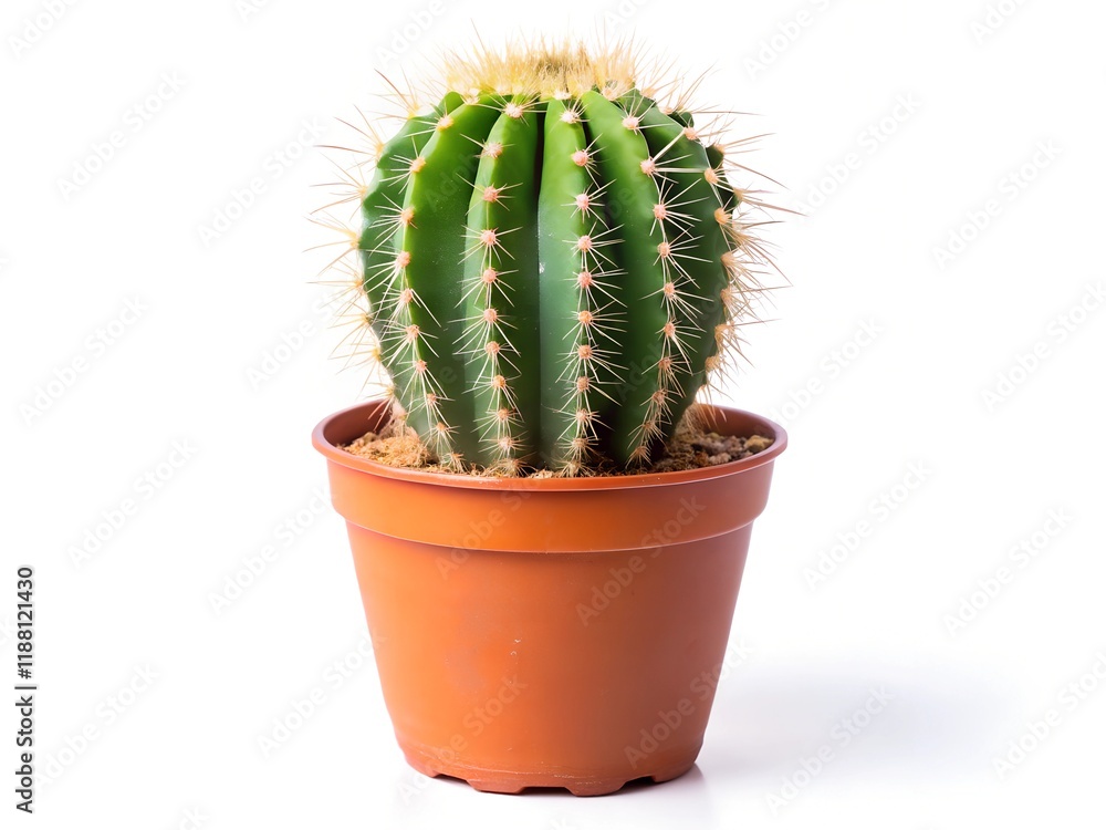 cactus in a pot isolated on a white background cactus in a pot isolated on a white background