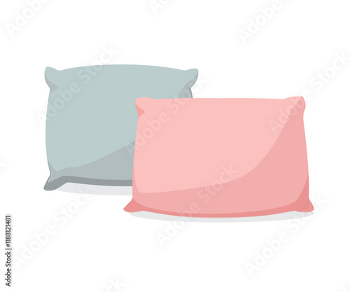 sleeping pillows vector illustration on white background stock illustration