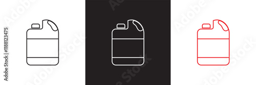 Oil can icon.   isolated on white and black background. vector illustration. EPS 10