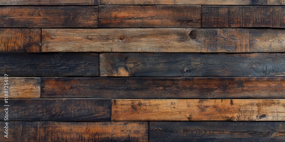 Naklejka premium Rustic old wood wall texture ideal for background use, showcasing the natural beauty and character of old wood. This old wood wall texture adds warmth and charm to any design project.