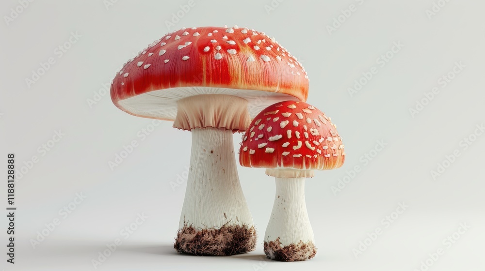 Obraz premium Mushroom captured on a peaceful background, awesome natural mushroom. Background modest, mushroom pronounced.