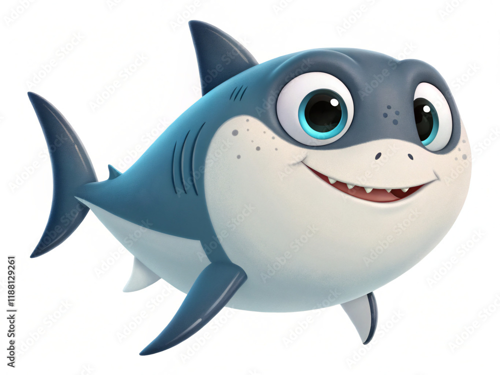 Obraz premium cartoon shark. shark, fish, animal, sea, dolphin, ocean, vector, cartoon, illustration, white, underwater, isolated, blue, water, fin, nature, predator, marine, swimming, wildlife, swim, mammal, dange