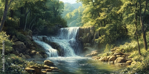 Stunning streams and enchanting waterfalls create a serene landscape, showcasing the beauty of nature through captivating streams and mesmerizing waterfalls. Experience the charm of these streams and