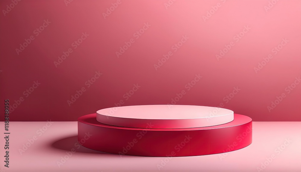 3D Valentine Podium with Smooth Pink or Red Finish 3D Valentine Podium with Smooth Pink or Red Finish