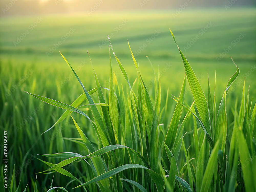 Obraz premium green grass in the wind. grass, nature, plant, spring, field, meadow, summer, lawn, isolated, growth, fresh, macro, environment, season, green, close-up, blade, agriculture, bright, garden, outdoors, 