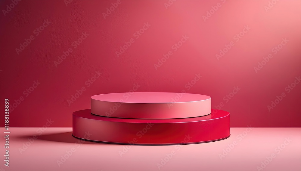 3D Valentine Podium with Smooth Pink or Red Finish 3D Valentine Podium with Smooth Pink or Red Finish