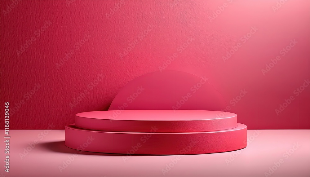 3D Valentine Podium with Smooth Pink or Red Finish 3D Valentine Podium with Smooth Pink or Red Finish
