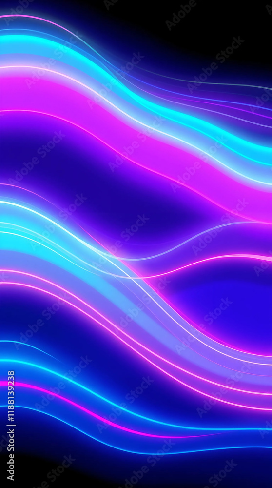 Obraz premium Abstract Gradient Neon Waves Background